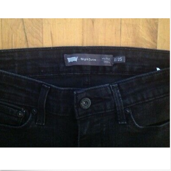 Levi's  Black Slight Curve Skinny Jeans Size 0/25 - Picture 5 of 10